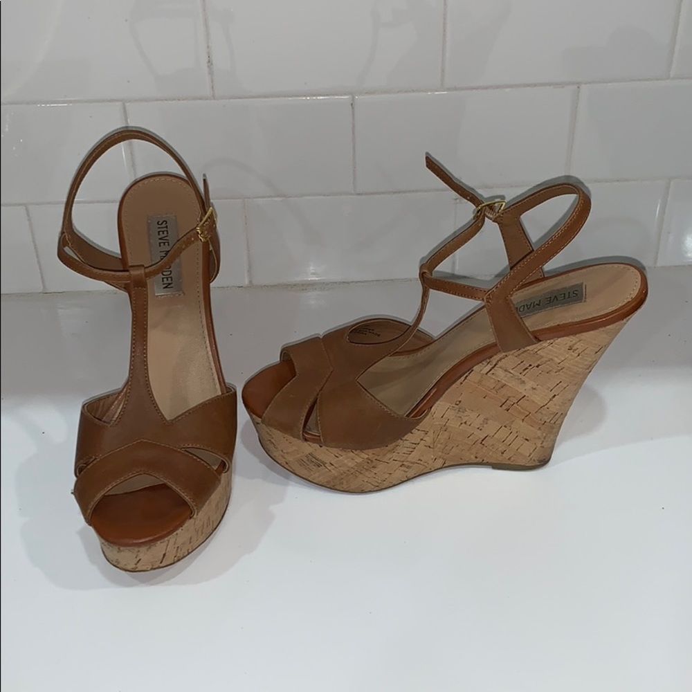Steve Madden cork wedges